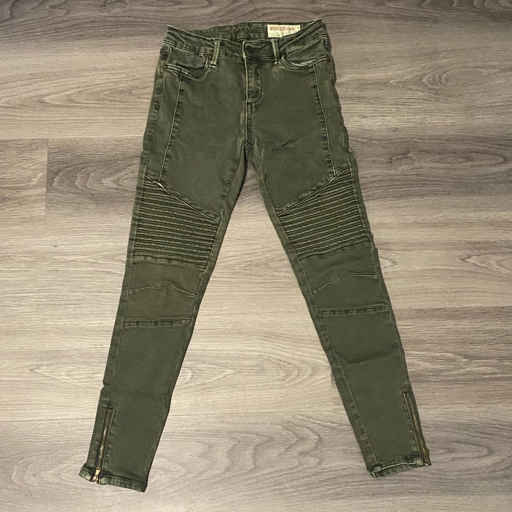 Green Moto pants